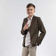 Пиджак для мальчика дошкольного возраста, серый цвет