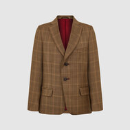 Приталенный пиджак, темно-синий цвет