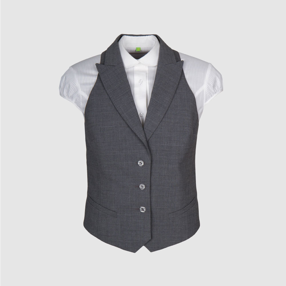 Жилет со вставками из ткани в клетку, на подкладке