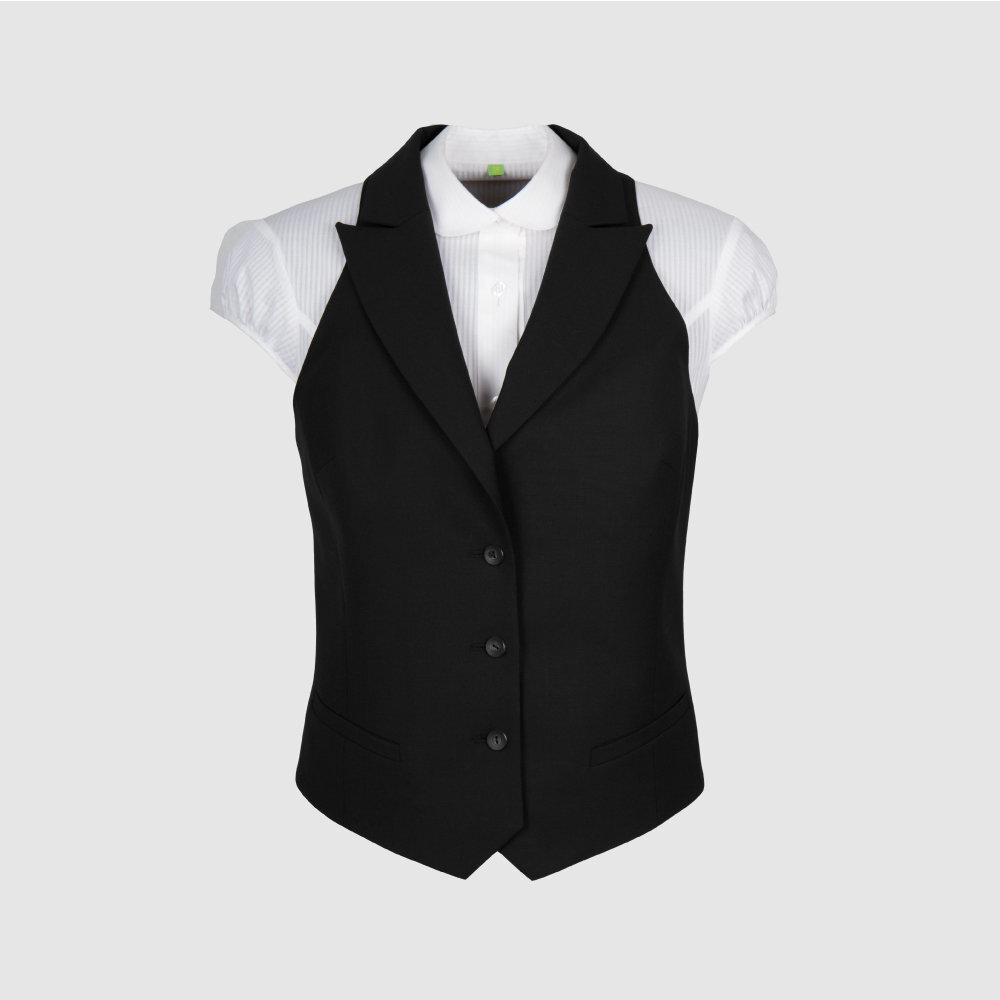 Жилет со вставками из ткани в клетку, на подкладке