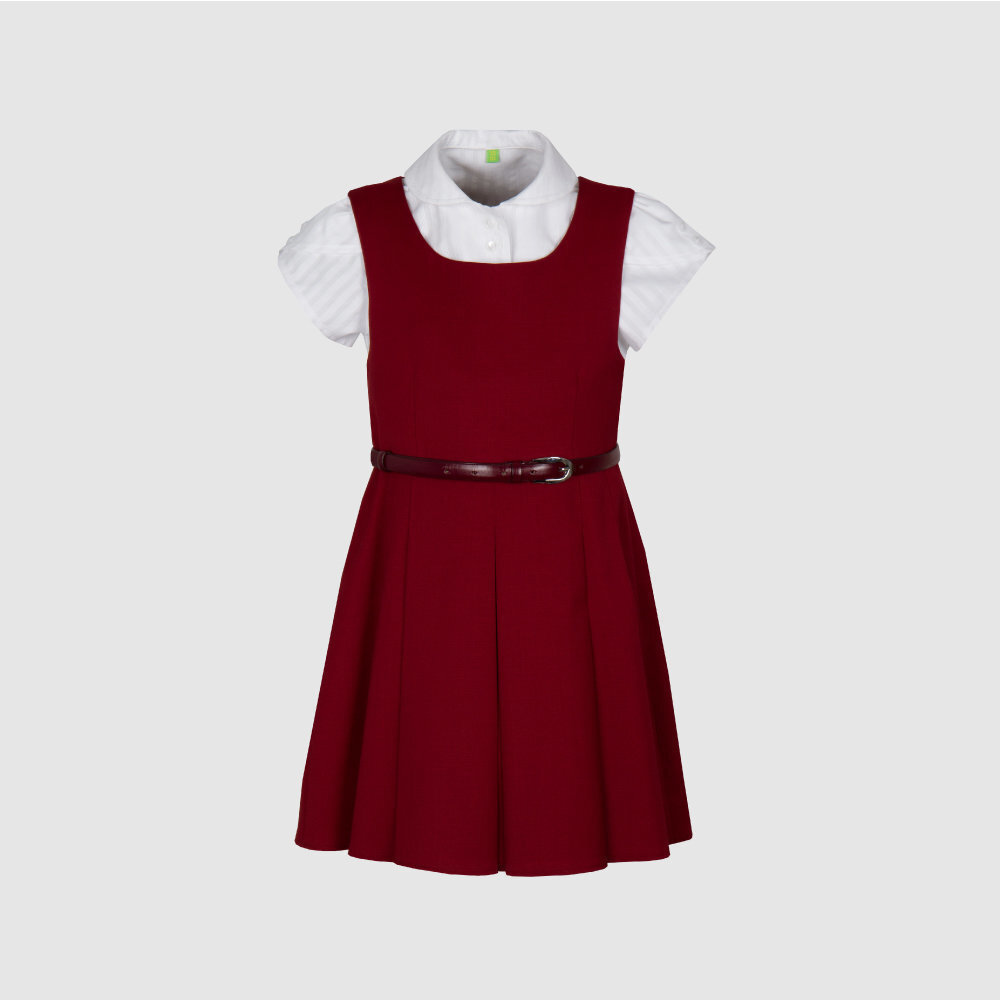 Сарафан с поясом и оборками «крылышки»