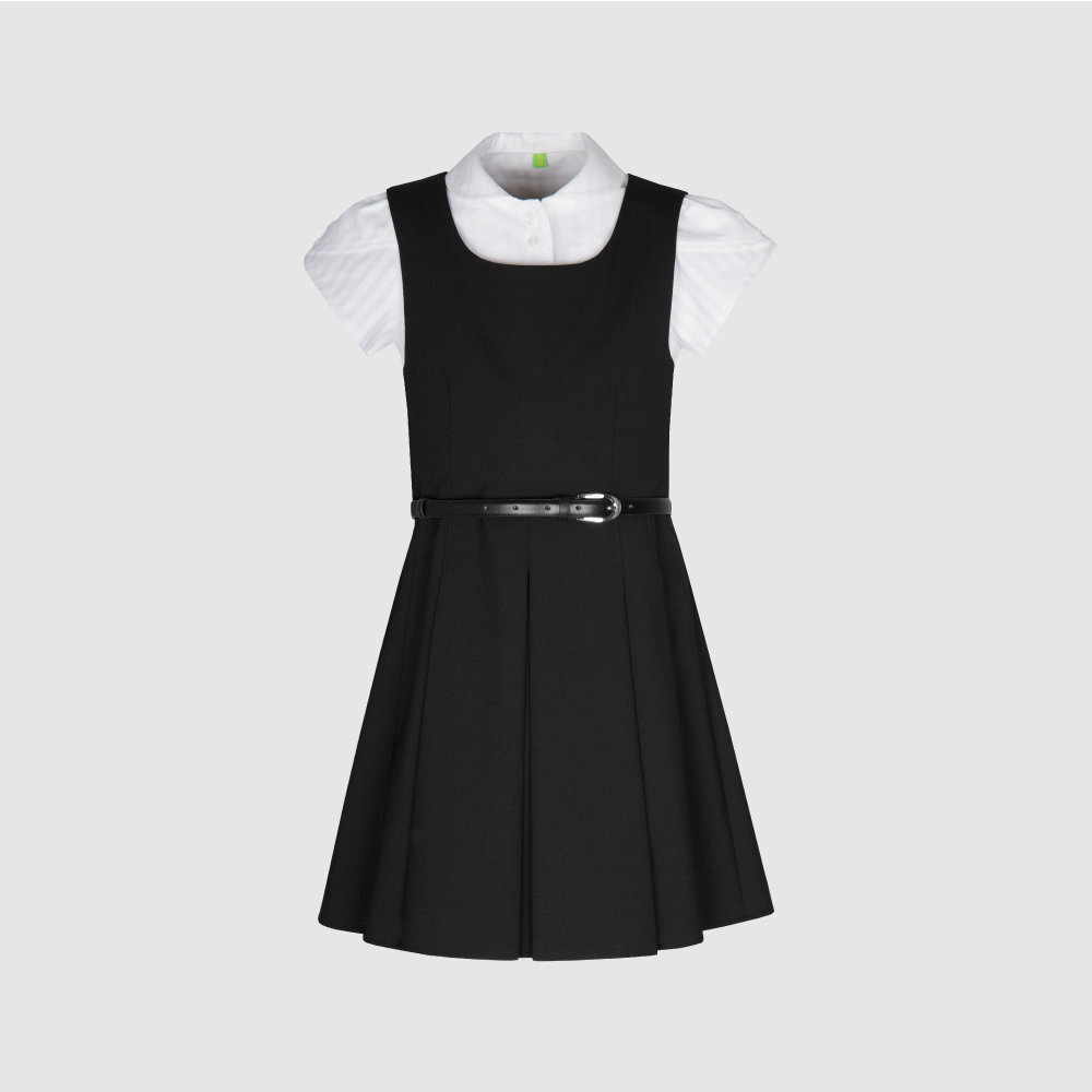 Сарафан с поясом и оборками «крылышки»