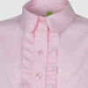 Блуза с оборками, розовый цвет