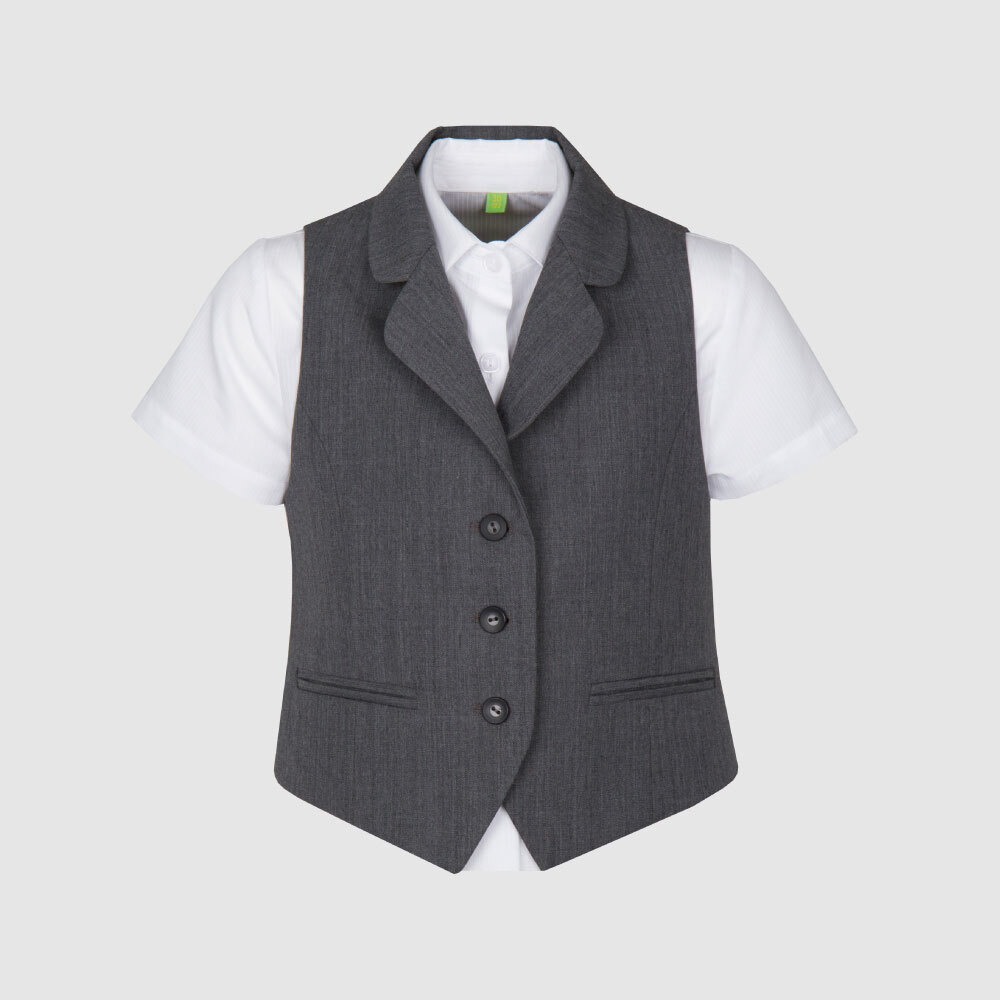 Жилет со вставками из ткани в клетку, на подкладке