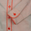 Блузка с контрастным кантом, персиковый цвет