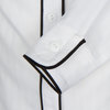 Блузка с контрастным кантом, белый цвет
