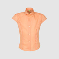 Блузка с оборками, персиковый цвет