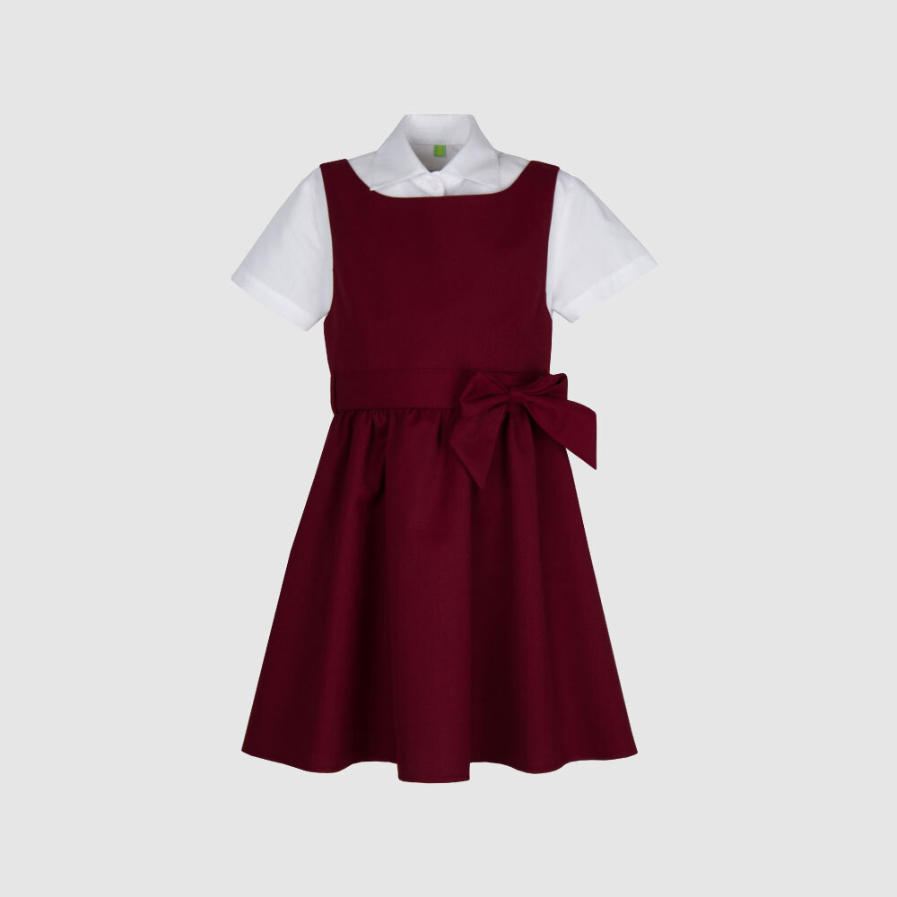 Сарафан с поясом и оборками «крылышки»