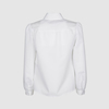 Блузка с фигурными кокетками, белый цвет