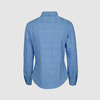 Прилегающая блузка с планкой, голубой цвет