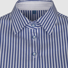 Прилегающая блуза с планкой, синий цвет