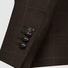Приталенный пиджак в клетку, на подкладке, коричневый цвет