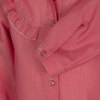 Приталенная блузка на кокетке с оборками, бордовый цвет