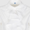 Прилегающая блузка с жабо, белый цвет