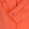 Блузка с фигурными кокетками и оборками, оранжевый цвет