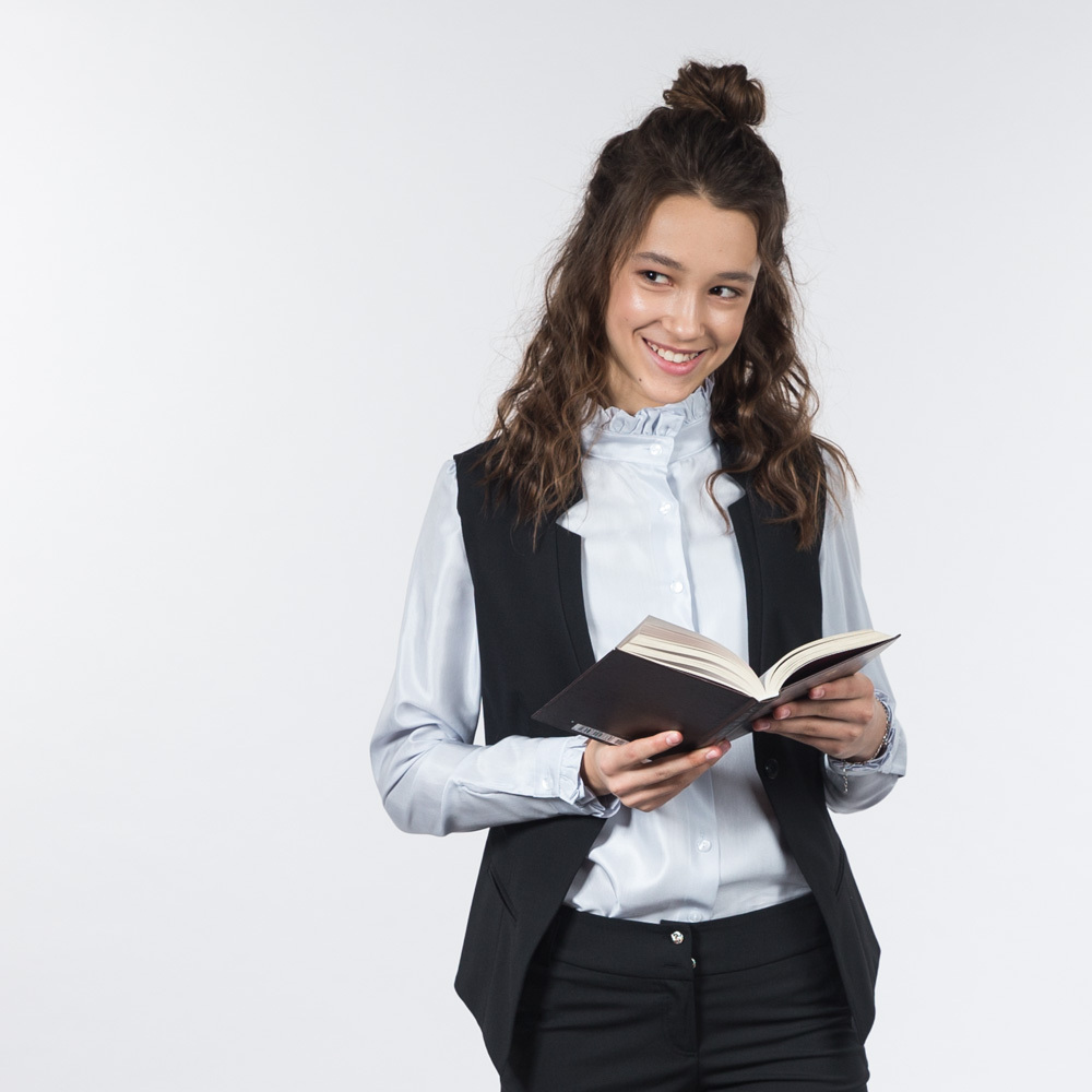 Жилет со вставками из ткани в клетку, на подкладке