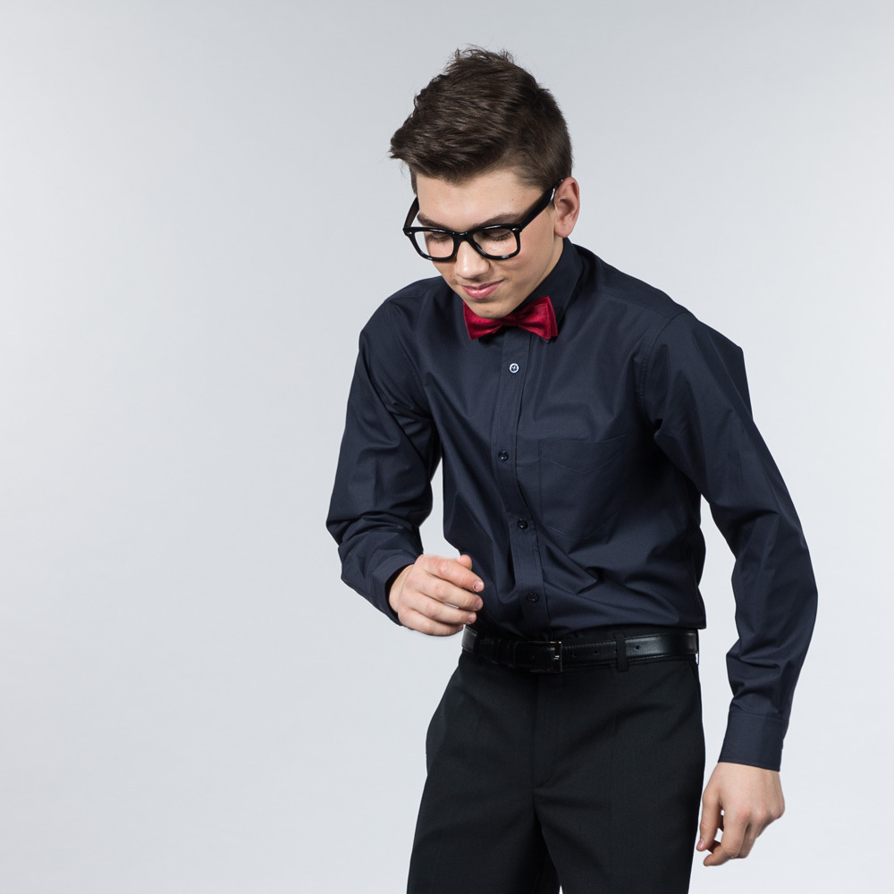 Рубашка с воротником "стойка"