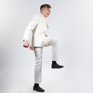 Приталенный костюм из ткани с водо- и грязеотталкивающим эффектом, серый цвет