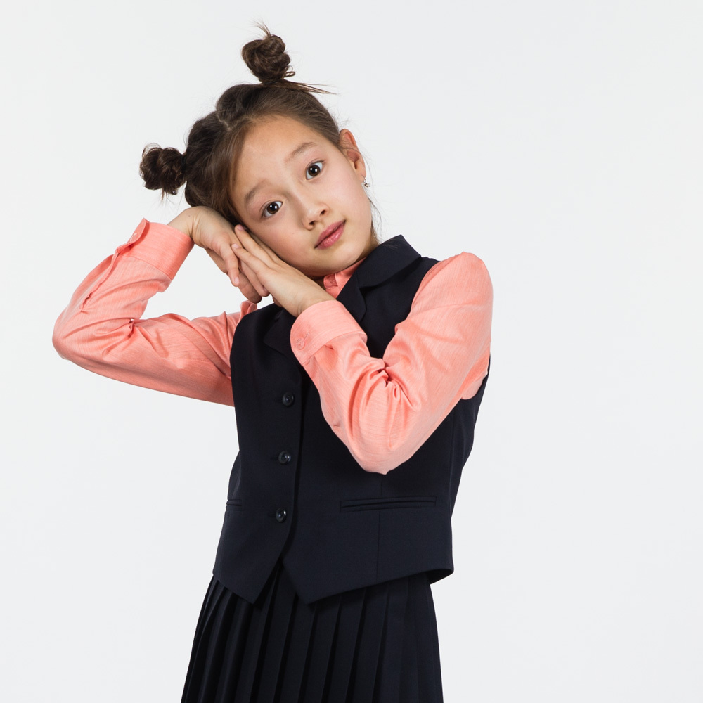 Жилет со вставками из ткани в клетку, на подкладке