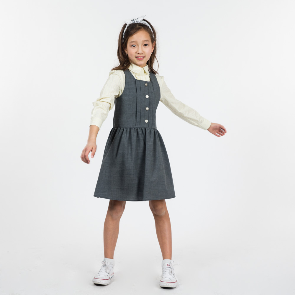 Сарафан с поясом и оборками «крылышки»