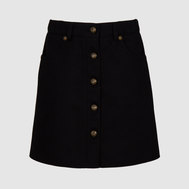 Трикотажная юбка с карманами, черный цвет