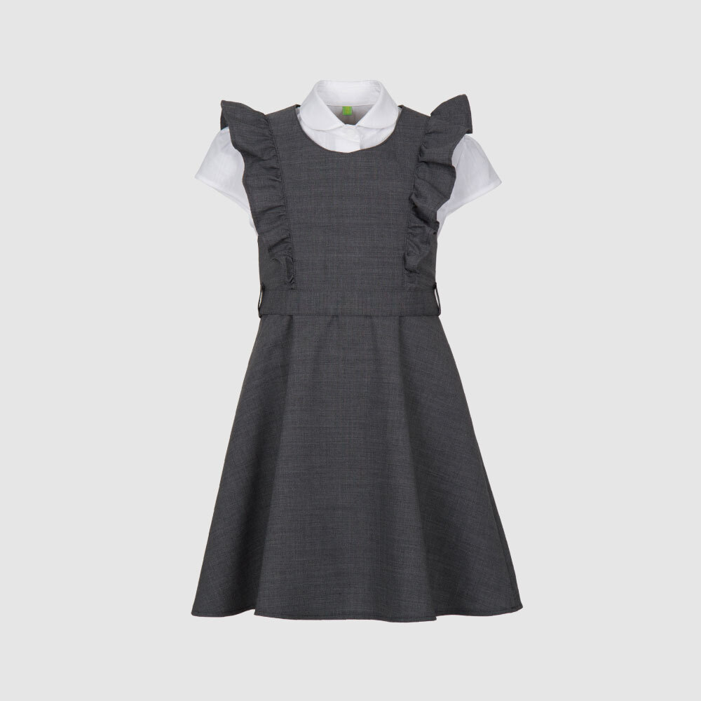 Сарафан с поясом и оборками «крылышки»