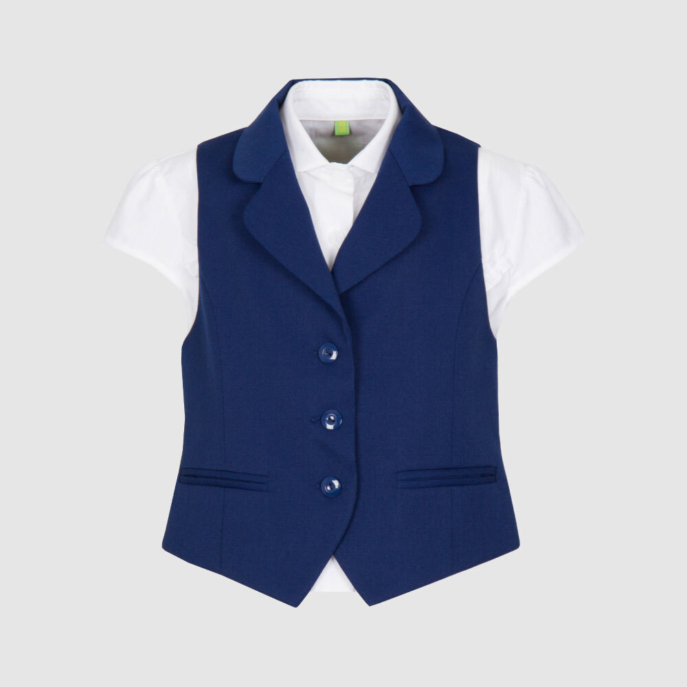 Жилет со вставками из ткани в клетку, на подкладке