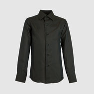 Рубашка с воротником "стойка", черный цвет