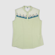 Классическая блузка с короткими рукавами, голубой цвет