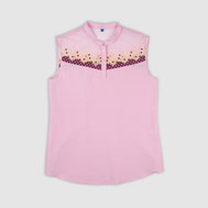 Блузка с фигурными кокетками, экрю цвет