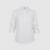 Приталенная блузка с планкой, белый цвет