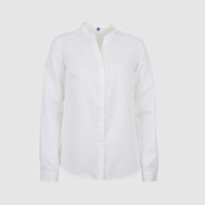 Блузка с воротником - "стойка", серый цвет
