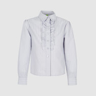 Приталенная блузка, белый цвет