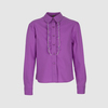 Блузка с оборками, фиолетовый цвет