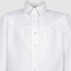 Блузка с фигурными кокетками, белый цвет