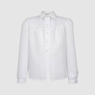 Блузка полуприлегающего силуэта, белый цвет