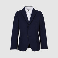 Приталенный пиджак  на подкладке, темно-синий цвет