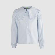 Блузка с рукавом "фонарик", белый цвет