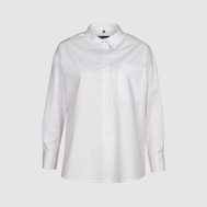 Блузка с широким воротником, белый цвет