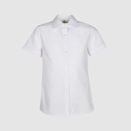 Классическая блузка с короткими рукавами, белый цвет