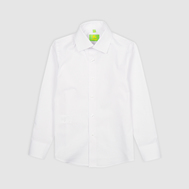 Рубашка прямого силуэта с супатной застежкой, белый цвет