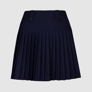 Плиссированная юбка, темно-синий цвет