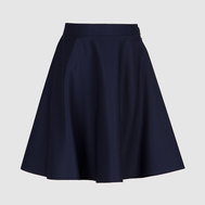 Трикотажная юбка в сборку на поясе, синий цвет