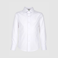 Рубашка прямого силуэта с супатной застежкой, белый цвет