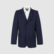 Пиджак с накладными карманами и вышивкой "Герб России", темно-синий цвет