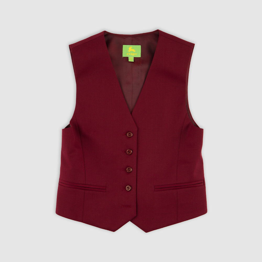 Жилет со вставками из ткани в клетку, на подкладке