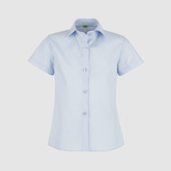 Приталенная блузка с оборками и вытачками, салатовый цвет