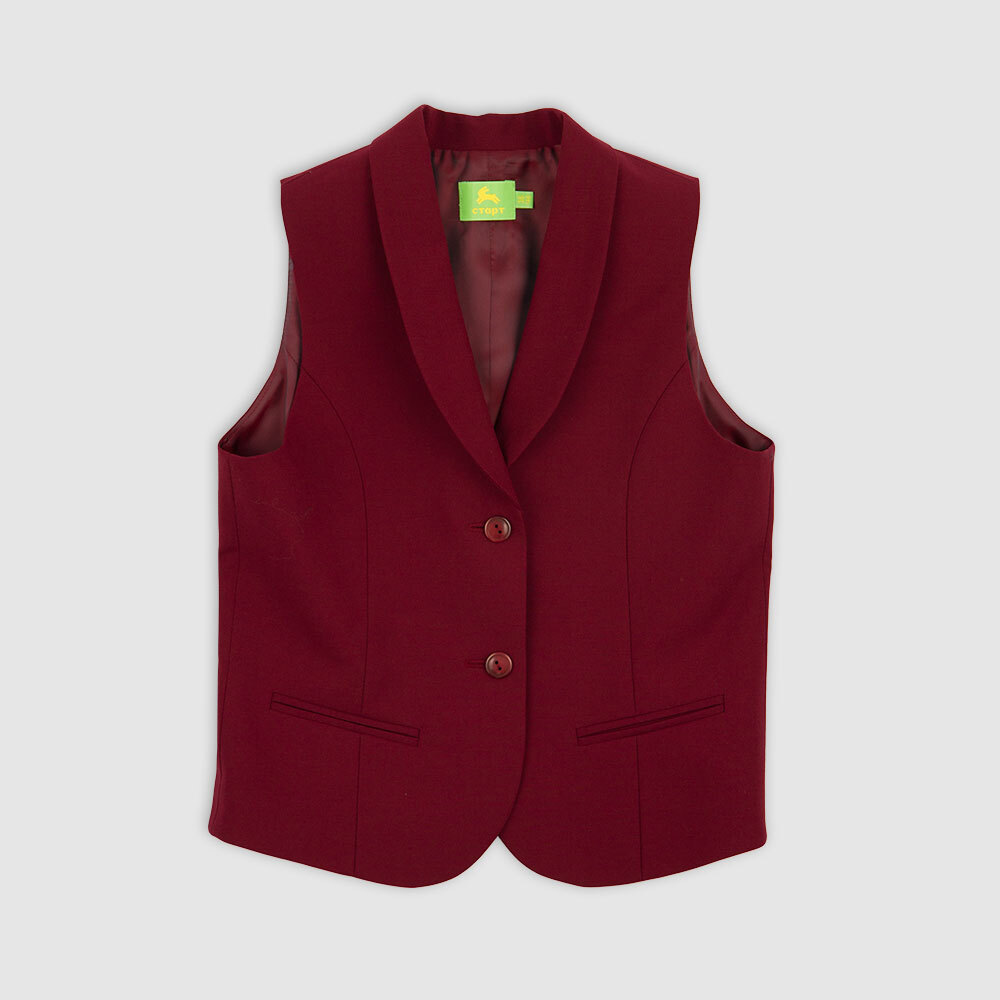 Жилет со вставками из ткани в клетку, на подкладке